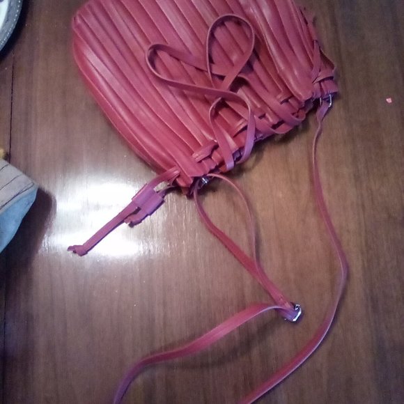 Burnt Orange Pleated Purse - Picture 2 of 13